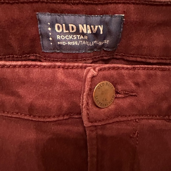 Old Navy Burgundy Skinny Pants - Picture 2 of 2